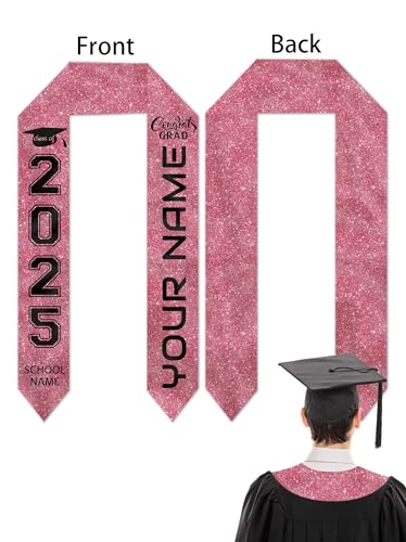 Custom Graduation Stoles with Photo Personalized Congratulation Gifts Class of 2025 Graduation Sash for University4