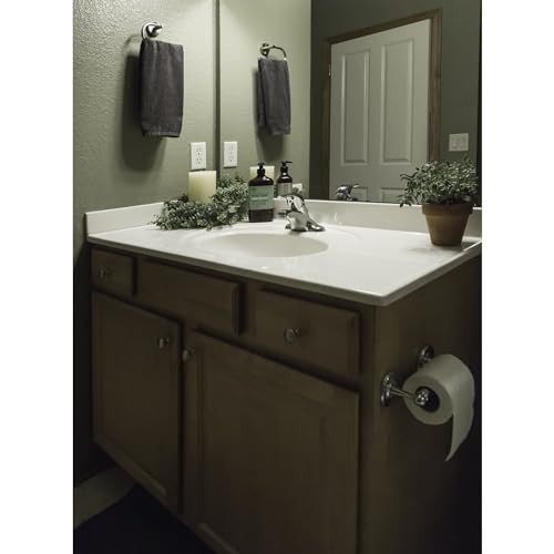 Image of Design House Cultured Marble Vanity Top, 37 in W x 19 in D, Integrated 4 in Centerset Oval Sink & Backsplash, Ivory Swirl, 586297