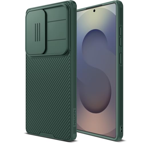 Nillkin for Samsung Galaxy S25 Ultra Case with Camera Cover, [Lens Protection] Mil-Grade Shockproof Protective Bumper Hard Cover Slim Phone Case for Galaxy S25 Ultra Cases 6.9'' Green