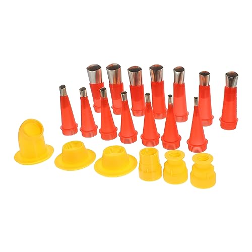 DIYEAH 1Juego Herramientas De Calafateo Reutilizables De Inoxidable Con Base y Protector Incluye Boquillas Curva Acabado