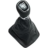 Newtown2700-parts 5 Gang Schaltknauf, Schaltsack mit Rahmen kompatibel für Skoda Octavia II 2 1Z Baujahr 2004-2013 Yeti 2009-2017