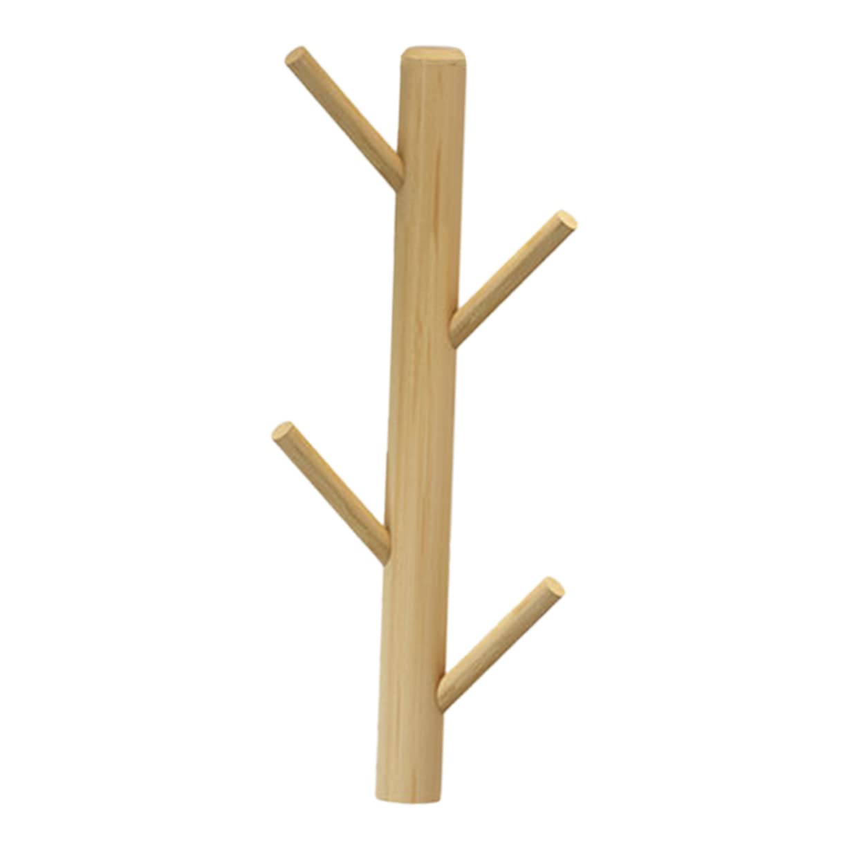 HOODANCOS Wall Mounted Solid Coat Hanger Rack Simple Generous Design Space Saving Clothes Organizer for Bedroom Entryway Healthy Pine Material Smooth Finish for Safe Use