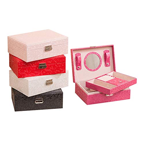 Preisvergleich Produktbild SupMics.L Kosmetik Fall funktionale Halskette Lippenstift Toilettenartikel Schmuck Organizer Box Make-up Fall Beauty Vanity Bag Rosered schmuckkästchen