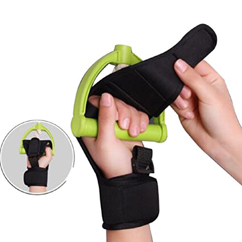 Lolicute Finger Splint Brace Ability,Finger Anti-Spasticity Rehabilitation Auxiliary Training Gloves For Stroke Hemiplegia Patient And Athlete Finger Rehabilitation [Single Hand Universal] (Black) #TOP2