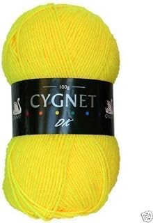 Cygnet DK Double Knitting Acrylic Yarn Wool 100g - 3378 Bright Yellow