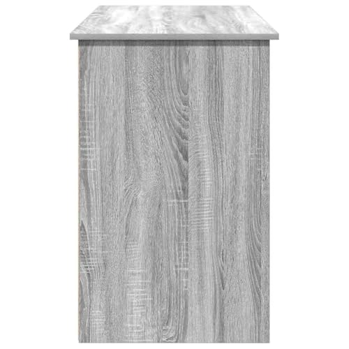 Bureau Sonoma gris en bois d'ingénierie avec support clavier et tiroir - 7