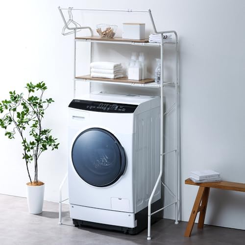 Amazon｜アイリスオーヤマ ランドリーラック 洗濯機ラック ハンガー 