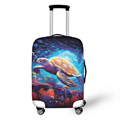 Image of Mumeson Sea Turtle Travel Luggage Covers Suitcase Cover Protector Baggage Gear Covers Dust Cover Suitcase Protector Fits 18-32 Inch Luggage