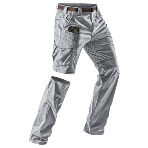 Tactical Pants for Men Convertible Waterproof Quick Dry Outdoor Work Pants Stretch Travel Safari...