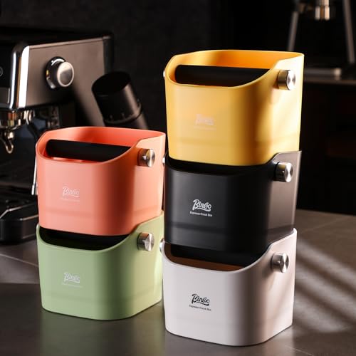 Espresso Knock Box - Bincoo Pink Espresso Machine Knock Box/Espresso Grounds Knock Box, Barista Style Coffee Knock Box for Grounds with Removable Shock-Absorbent Knock Bar and Anti-Slip Base. (Pink) - Image 5