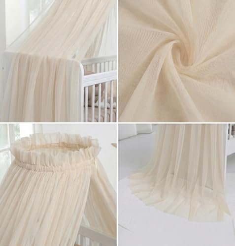 Baby Fancyroom Betthimmel für Babybett, Prinzessin Babywiege, Moskitonetz, Beistellbett Himmel, Babyzimmer Deko… – Ansicht 4