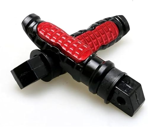 Repose-pieds moto en aluminium rouge 8mm, finition haut de gamme