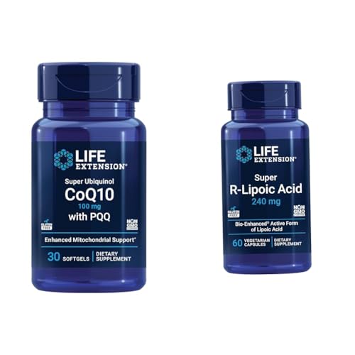 Life Extension Super Ubiquinol CoQ10 with PQQ and Shilajit, Plus Super R-Lipoic Acid, Heart Health and Longevity Supplement, Oxidative Stress Defense, 60 Count