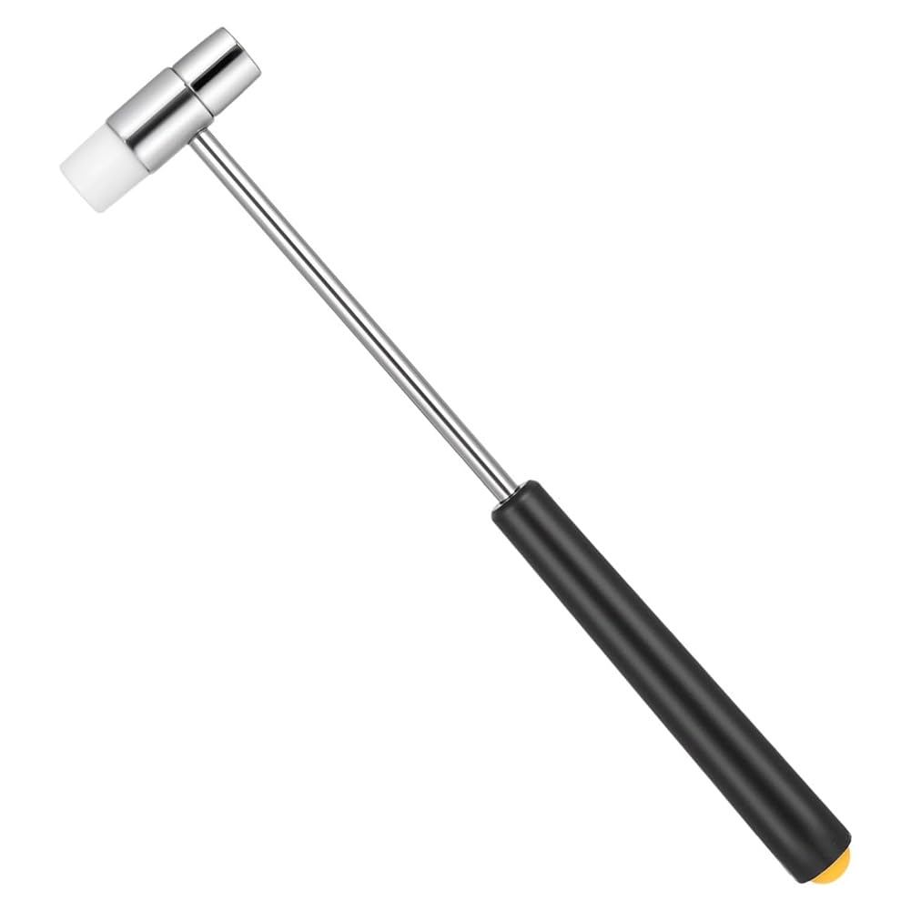 Yogelgs Black Dual Head Jewelry Hammer Fret Hammer Small Mallet For Diy Crafts,Watches,Tuning,Jewelry