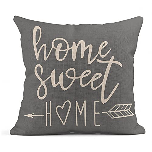 Emvency Set Of 4 Throw Pillow Covers Modern Geometry Grey And White Words Sweet Point Triangle Wave Stripes Arrow Decorative Pillow Cases Home Decor Standard Square 18X18 Inches Pillowcases thumb #1