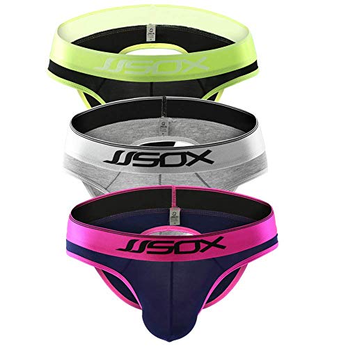 CSMARTE Jockstrap Deportivo Transpirable para Hombres Supporter Sexy Brief Tanga para Ropa Interior Pack