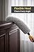 Opow Flexible Microfiber Feather Duster, Electrostatic & Bendable Ceiling Fan Duster, Non-Slip Hand-Grip, Fits All Extension Poles with Standard US Acme Thread (Pole Sold Separately)