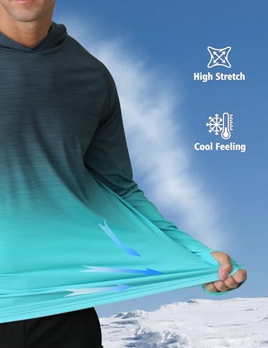 APTRO Men's UPF 50+ Sun Protection Long Sleeve Hoodie Shirts UV Outdoor Fishing Shirts SPF Rash Guard Shirts for Men4