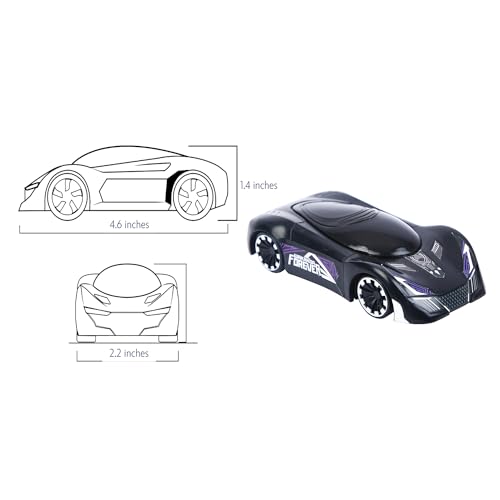Image of SKOODLE Marvel Pull-Back Hyper Car Toy for Kids | Captain America Edition | Sturdy & Long-Lasting Construction | Enhances Motor Skills | Fun Vehicle Toy for Kids | Black