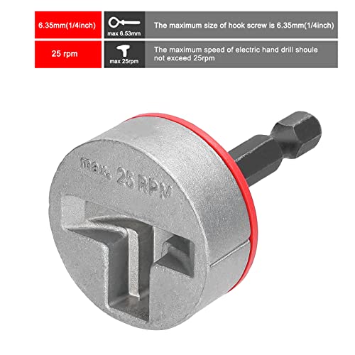 2 PCS 6.35mm Gancho Conjunto de chave de fenda retangular Broca chave Conjunto de ferramentas acessó