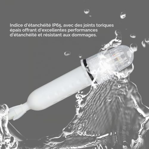Qiilu Gyrophare, Feu de Navigation à LED pour Bateau, Lampe de Balise Signal de Navigation Contrôle Intelligent de la Lumière IP65 étanche pour la Pêche de Nuit des Navires Marins(blanche) – vue 5