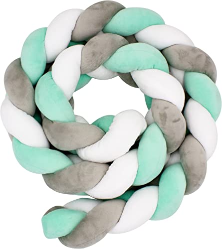 babyCalin - Coussin tresse 200 cm Menthe
