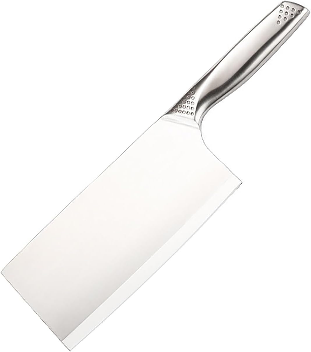 Meat Cleaver,Cleaver Knife 7 inch Slicing Knife Chinese Handmade Kitchen Chef Knife Sharp Easy Cut Meat Fish Vegetable Non-slip Handle Tools, LAMAJIGA5844