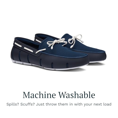 Image of SWIMS Braided Lace Loafer for Men, Breathable Slip On Water Friendly Driving Shoe, Lightweight Mesh Upper, Drainage Sole