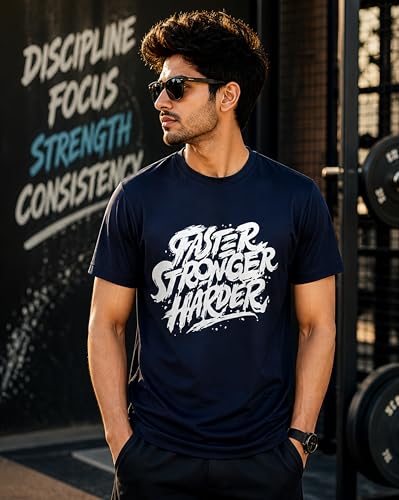 Image of Amazon Brand - Anarva Men's Cotton Printed Crew Neck T-Shirt | Casual Short Sleeve Graphic Tee
