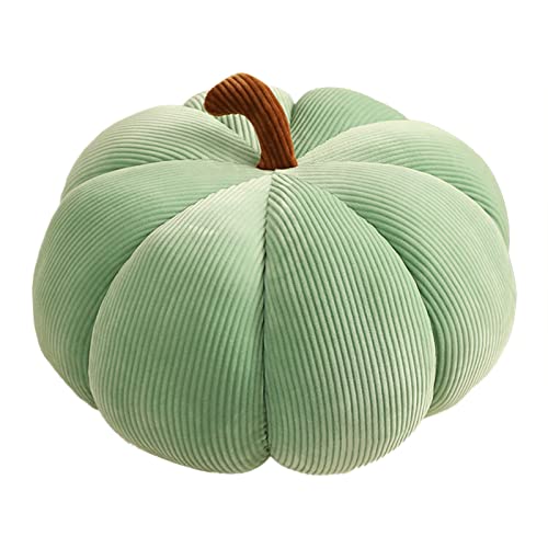 Pulpo de peluche de calabaza rellena, calabazas mullidas de 7 Halloween, peluches, cojín suave para lanzar calabazas, regalos para decoración del hogar, cojín de juego (verde, talla única)