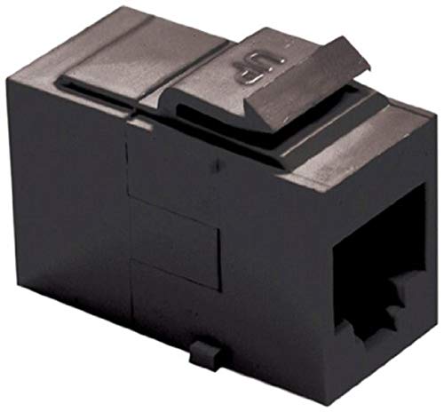 Legrand - OnQ Female to Female Coupler, RJ46 Inline Coupler for Cat 5e For use in Multimedia Wallplates, Black, WP3451BK