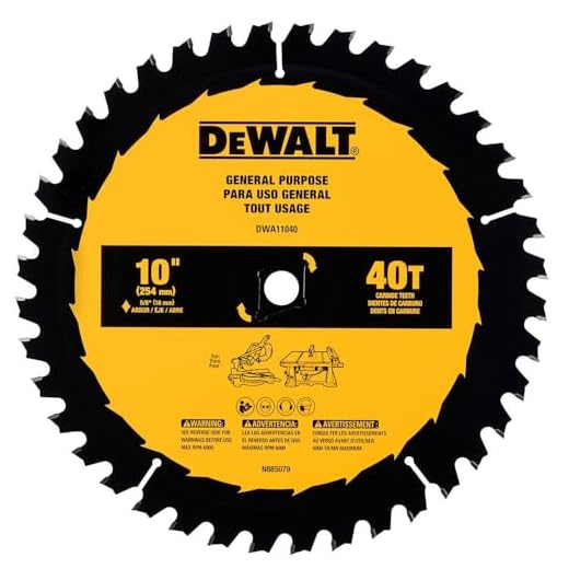 DEWALT Table Saw Blade, 10", 40 Tooth, with Fine Finish, Ultra Sharp Carbide (DWA11040)