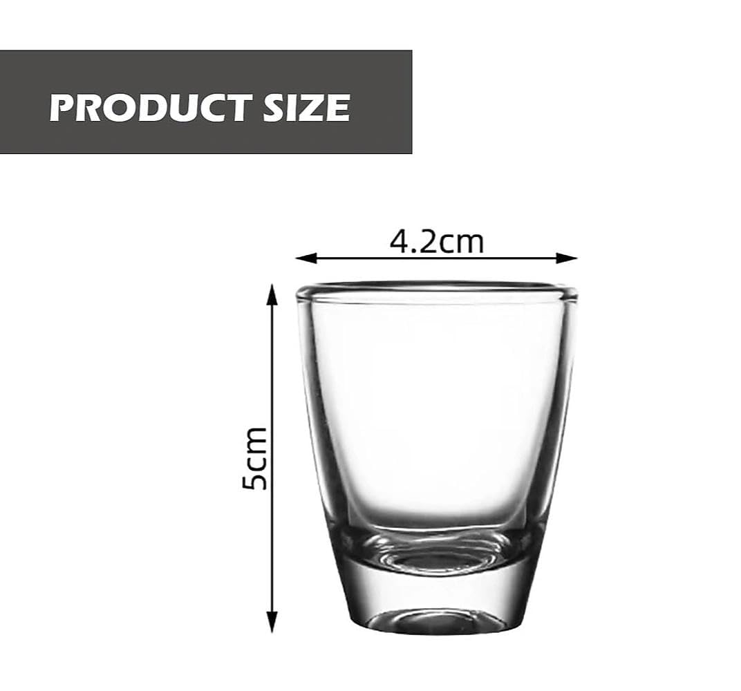 Kieliszki do wódki, 30 ml, zestaw kieliszków do shotów tequili, wytrzymałe kieliszki do shotów ze szkła, do wódki, likieru, ouzo, tequili