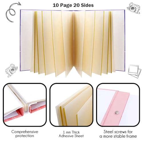 Image of Sehaz Artworks Auto Stick Album for Photos | Album for Photos Collection | Self Adhesive Photo Album Book for Photos Collection