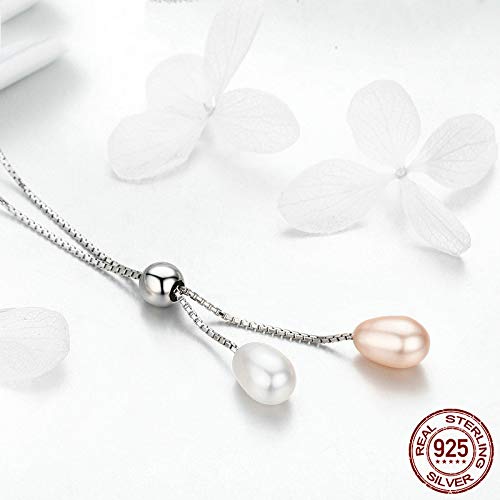 Collier perle d'eau douce anti-ternissement en argent 925 résistant - 4