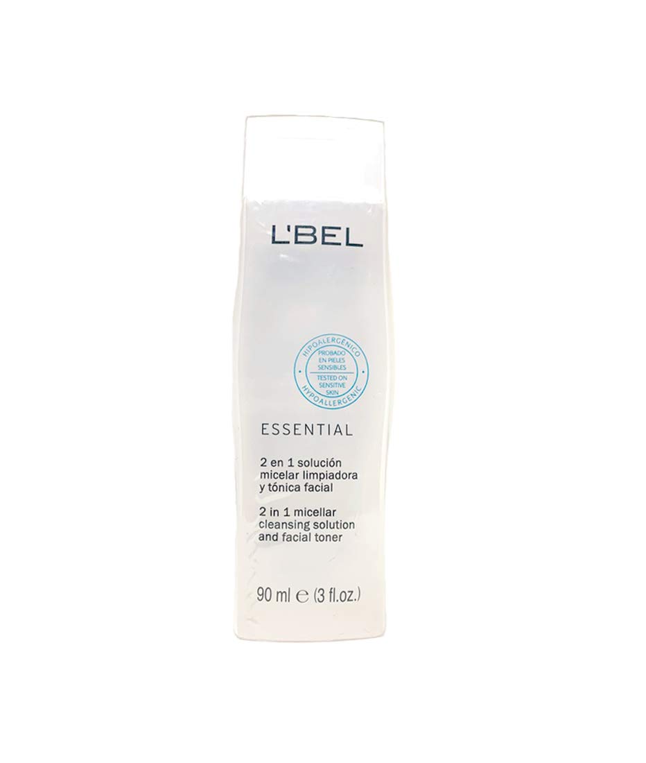 L'Bel Essential 2 in 1 Micellar Cleansing Solution and Facial Toner 3 fl. oz.