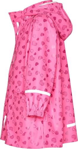 Playshoes Regenjacke Unisex Kinder Wind- und wasserdicht Regenmantel Regenbekleidung, Herzchen, 116