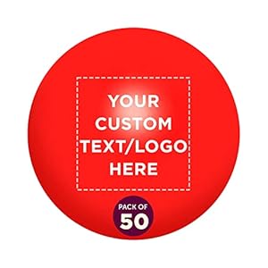 Custom Stress Balls for Adults, Hand Exercise, 50 pack, Personalized Text, Logo, Perfect For Your Desk, Office, or Home, Red