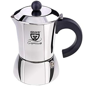 GRÄWE Espressokocher Edelstahl für 4 Tassen