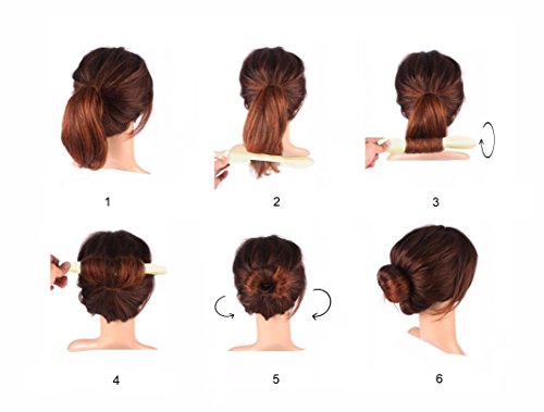 Beaute Galleria 4 Pieces Black Magic Hair Bun Maker Foam Sponge Bun Twist Shaper Hair Donuts Chignon Ballet Sock Bun (2 Large and 2 Small) - Thumbnail 4