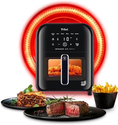 Listado de Freidora Walmart más recomendados. 46 T-fal Freidora de Aire Digital Infrared | Nueva Tecnología Infrarroja | Ventana de visualización de cristal | única con 230°C de Temperatura | Más rápido más jugoso | 7...