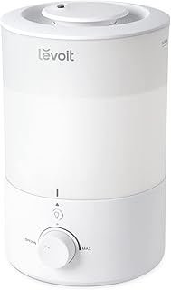 【節電対策】Levoit (レボイト) 加湿器 アロマ 卓上 大容量 3L 17畳まで対応 小型 超音波式 28dB 省エネ 静音 上から給水 ナイトライト 220ml/h 25時間連続稼働 消灯可能 おしゃれ 空焚き防止 寝室 Dual150 ホワイト