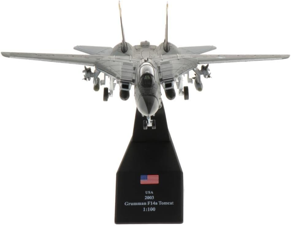 1:100 Alloy American F-14 Tomcat Fighter Jet Simulation Model - Diecast Airplane Toy for Home Decoration and Gifts