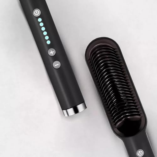 Escova Pente Alisadora Modeladora de Cabelo Anti Frizz Elétrica Profissional Bivolt