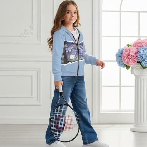 Kids Zip Hoodie for Boys & Girls - Lightweight Pullover with Pocket, Full Zipper Jacket, Casual Sweatshirt 6-16 Year3