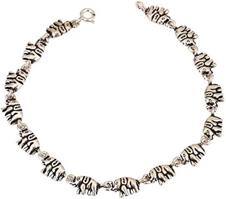 Indianshelf Handmade Vocalforlocal Small Elephant Charms (19.50 Cm, Silver)