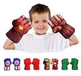 THA Gauntlet Smash Hands Fists Big Soft Plush Kid Boxing Training Gloves Pair Halloween Costume Fighting Pearls Glow