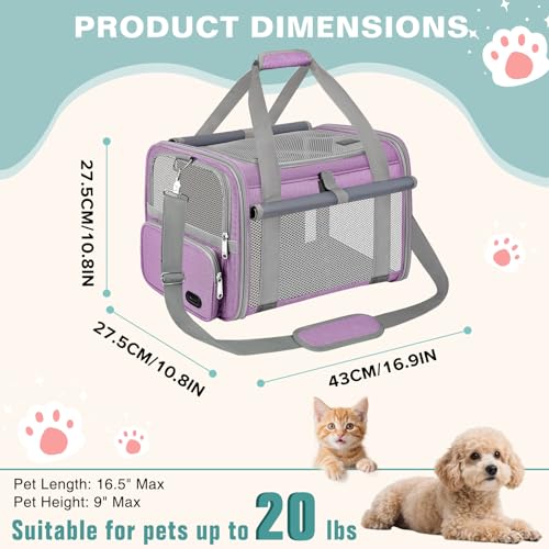 Sac transport chat approuvé aviation chien pliable confortable - 4