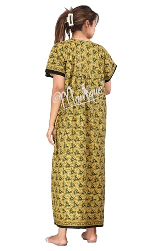 Image of Monique Brand 100% Pure Cotton Nighty for Woman | Floral Gown for Women Night Wear | Cotton Nighty for Women Stylish | Maxi for Women Cotton