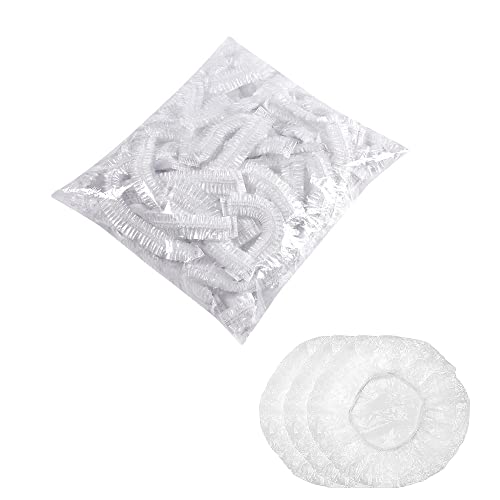 Lot de 100 couvercles alimentaires élastiques en polyéthylène, Sacs de Conservation Frais,pour Protéger la Fraîcheur des Légumes à La Maison,Couvercles de Bols Réutilisables,